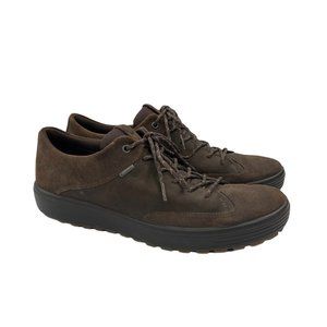 Ecco Soft 7 Lug Tred Low GTX Brown Leather Sneakers Shoes Mens size 44 US 10